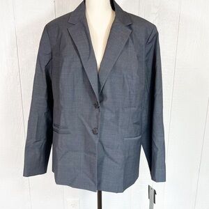 NEW Classiques Entier Blue Blazer Wool Jacket Size 16W